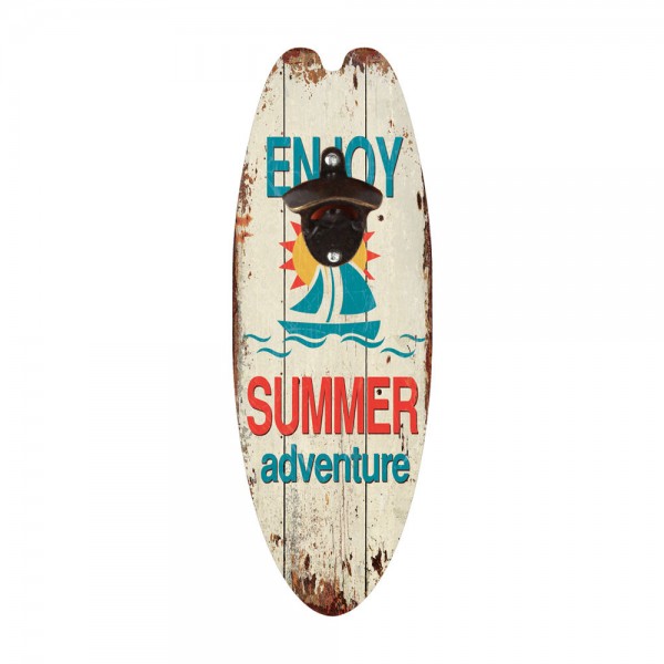 Décapsuleur mural Planche de Surf "Summer Adventure"